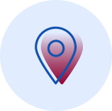 Icon of a location pin, representing how Genetix CARES supports you in pre-treatment prep