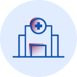 Icon of a building, representing how Genetix CARES supports you in treatment and recovery